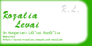 rozalia levai business card